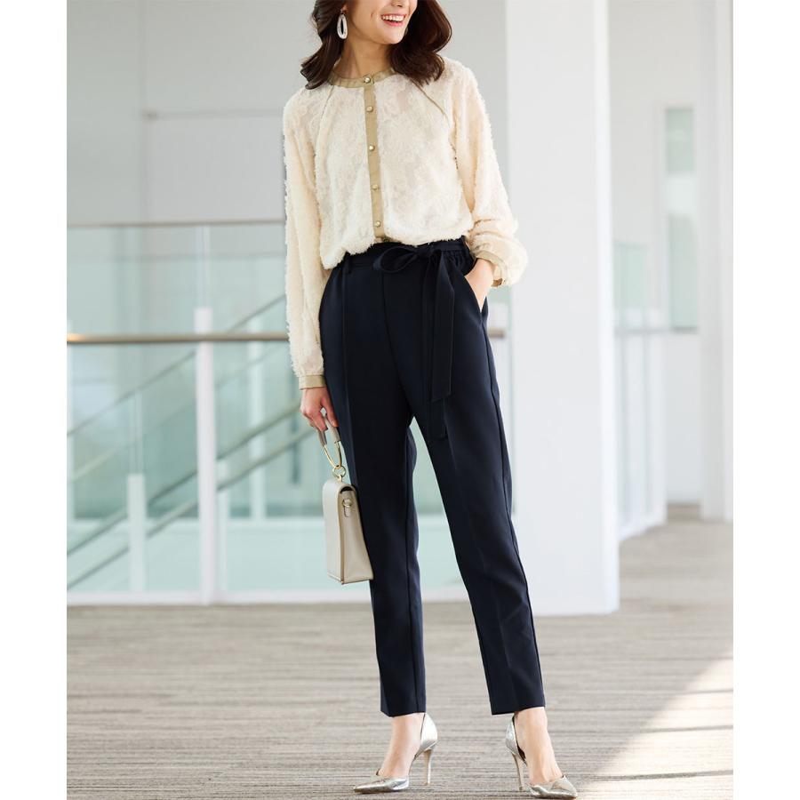 RANAN 【2点セット】メタル調ボタンノーカラージャケット&パンツスーツ - 画像 (6)