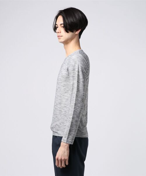 STYLEBLOCK tシャツ リップル引き揃えMIXカラー杢クルーネックロンT メンズ レディース - 画像 (3)