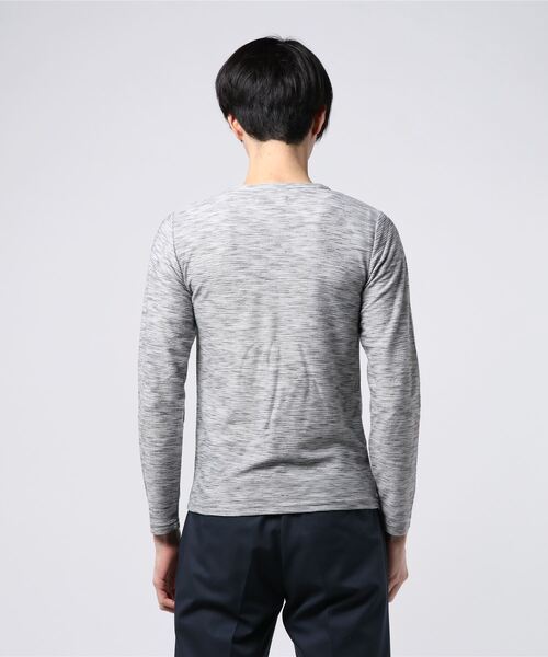 STYLEBLOCK tシャツ リップル引き揃えMIXカラー杢クルーネックロンT メンズ レディース - 画像 (4)