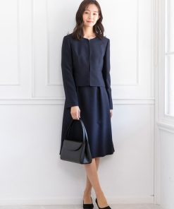 form forma セットアップ 「お受験」ノーカラー＆フレアワンピース セットアップスーツ/学校行事/ママスーツ/学校説明会/七五三 レディース