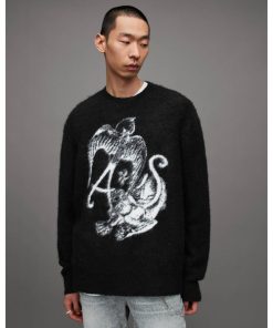 ALLSAINTS セーター ニット WILDER JACQUARD OVERSIZED CREW JUMPER | ジャカード オーバーサイズ クルー ニ