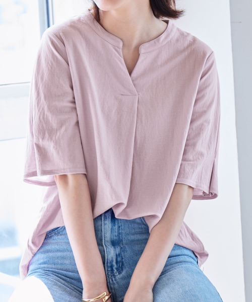 alotta tシャツ スキッパータック袖ブラウスカットソー レディース - 画像 (5)