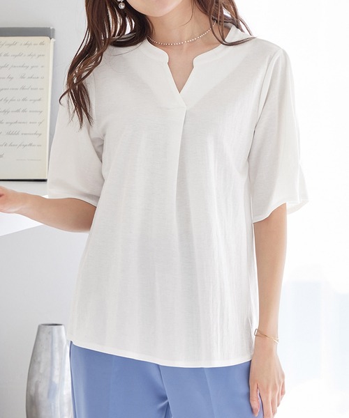 alotta tシャツ スキッパータック袖ブラウスカットソー レディース - 画像 (9)