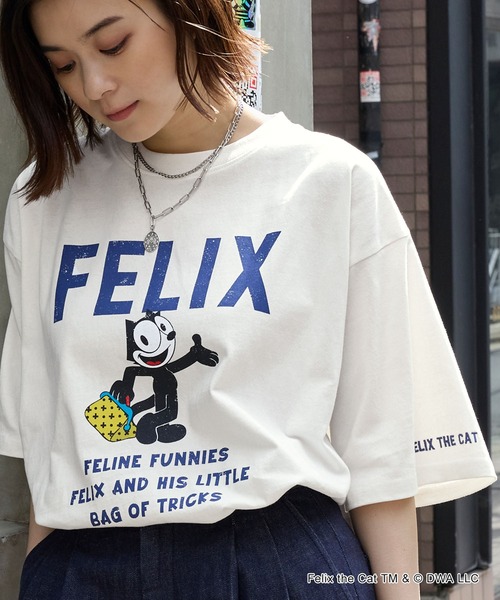 MONO-MART tシャツ 「FELIX & CASPER Woody Woodpecker」別注 ヴィンテージライクデザイン ビッグシルエット半袖Tシャツ/フェリ - 画像 (5)