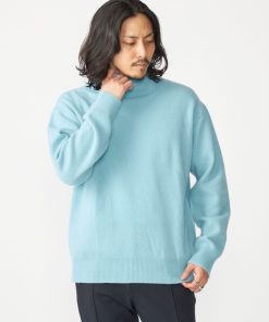 SHIPS セーター ニット SHIPS:「手洗い可能」ソフト ウール モックネック ニット（アンサンブル対応） メンズ