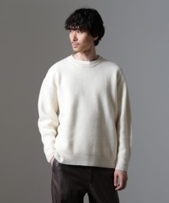 NANO universe セーター ニット AQUA ウールカシミヤクルーネックプルオーバー メンズ