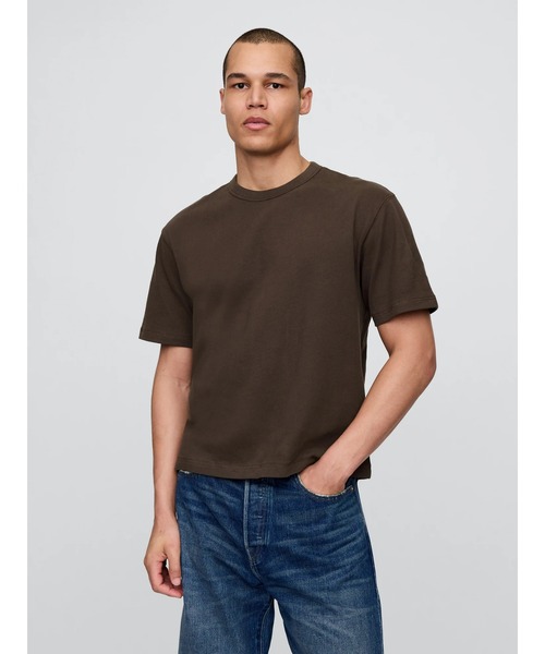 GAP tシャツ ヘビーウェイト クロップドTシャツ 半袖 (ユニセックス) メンズ レディース - 画像 (6)