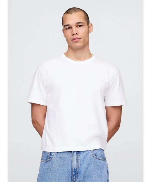 GAP tシャツ ヘビーウェイト クロップドTシャツ 半袖 (ユニセックス) メンズ レディース - 画像 (2)