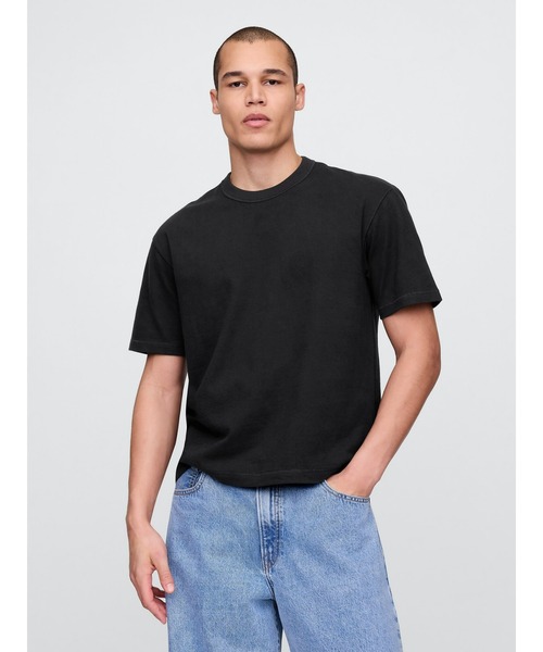 GAP tシャツ ヘビーウェイト クロップドTシャツ 半袖 (ユニセックス) メンズ レディース - 画像 (3)