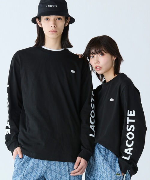LACOSTE tシャツ ヘビーウェイトスリーブプリント ロングリブスリーブTシャツ メンズ レディース - 画像 (4)