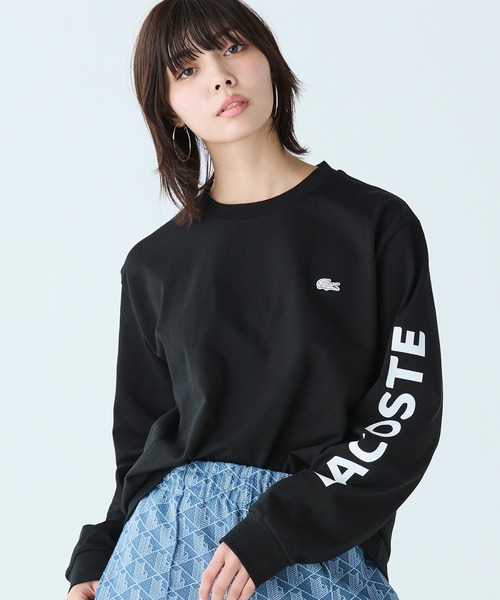 LACOSTE tシャツ ヘビーウェイトスリーブプリント ロングリブスリーブTシャツ メンズ レディース - 画像 (8)