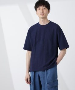 NANO universe tシャツ リンクスジャガードコンビTシャツ メンズ