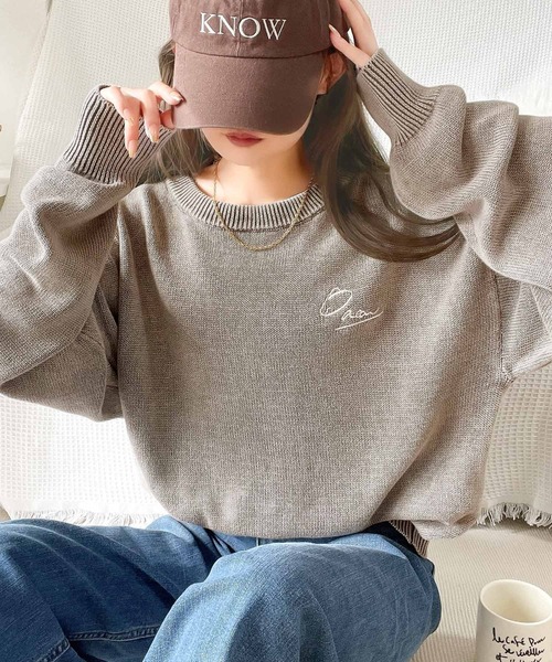 classicalelf 「classicalelf」 長袖ニット X-LARGE ベージュ レディース