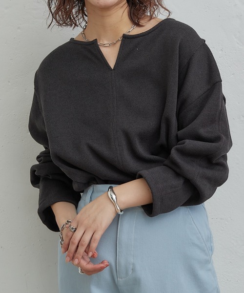 CIAOPANIC TYPY 「CIAOPANIC TYPY」 長袖カットソー ONE SIZE グレー レディース