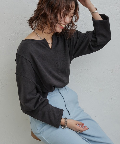 CIAOPANIC TYPY 「CIAOPANIC TYPY」 長袖カットソー ONE SIZE グレー レディース - 画像 (3)