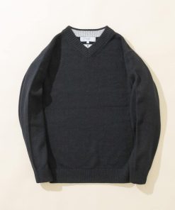 URBAN RESEARCH ROSSO MEN 「URBAN MEN」 Vネックニット LARGE ブラック メンズ