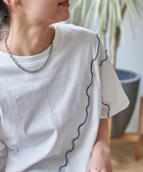 FREAK'S STORE 「FREAK'S STORE」 半袖Tシャツ フリ- ライトグレー レディース - 画像 (4)