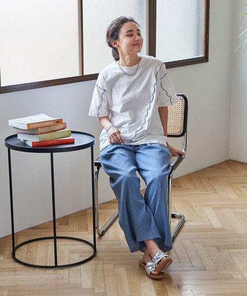 FREAK'S STORE 「FREAK'S STORE」 半袖Tシャツ フリ- ライトグレー レディース - 画像 (5)