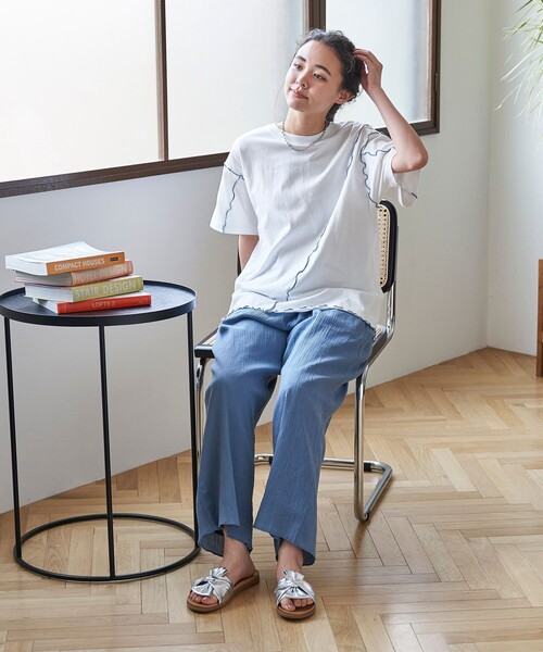 FREAK'S STORE 「FREAK'S STORE」 半袖Tシャツ フリ- ライトグレー レディース - 画像 (6)