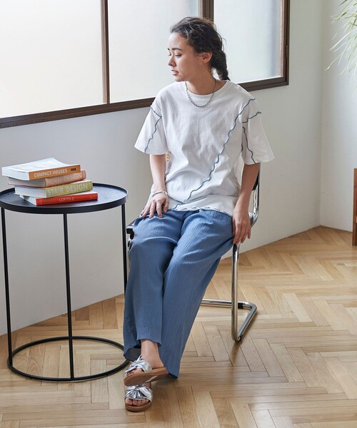 FREAK'S STORE 「FREAK'S STORE」 半袖Tシャツ フリ- ライトグレー レディース - 画像 (7)