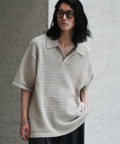 WYM LIDNM 「WYM LIDNM」 半袖ニット L ベージュ メンズ