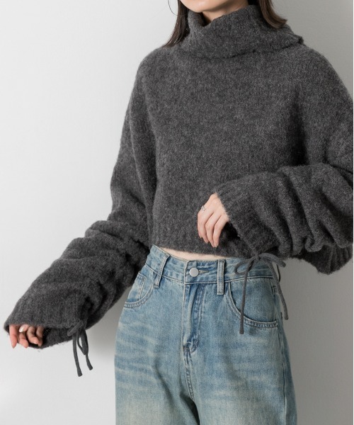 ad thie 「ad thie」 長袖ニット FREE チャコール レディース