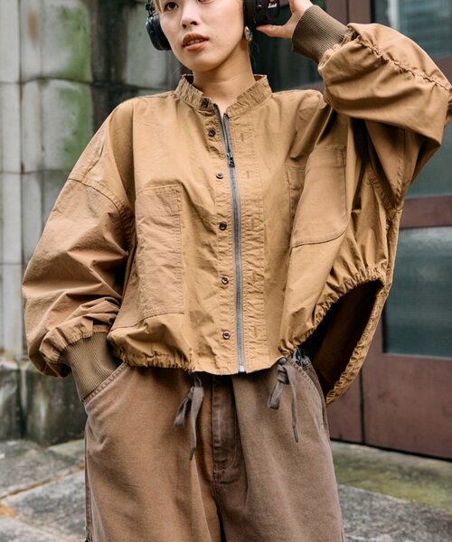 etsinta ブルゾン アウター 「etsinta/エシンタ」リメイクドロストシャツブルゾン レディース - 画像 (4)