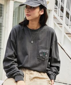 MONO-MART 「MONO-MART」 長袖カットソー M チャコールグレー レディース