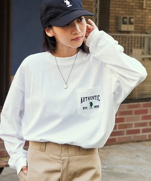 MONO-MART 「MONO-MART」 長袖カットソー M チャコールグレー レディース - 画像 (2)