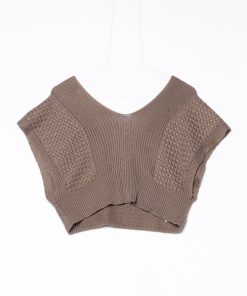 Discoat 「DISCOAT」 ノースリーブニット M ブラウン レディース