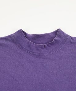 SHIPS 80’s STADIUM スタディアム ハイネック長袖カットソー Lサイズ パープル ジャンク商品