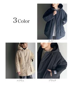 classicalelf 《javaジャバコラボ》 アウター ジャケット メンズ big ポケット フード 付き 中綿 ブルゾン 男女兼用 ユニセックス レディース ゆるっと