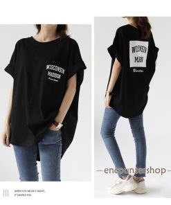 Tシャツ レディース カットソー 半袖 tシャツ 大きいサイズ ロング丈 ロングT トップス 体型カバー 上着 夏服 着痩せ ゆったり 無地 おしゃれ