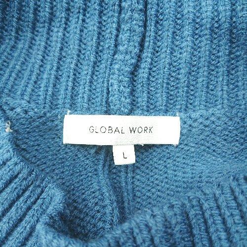 ◇ ⊇ GLOBAL WORK グローバルワーク 長袖 セーター サイズL ブルー系 メンズ E - 画像 (2)