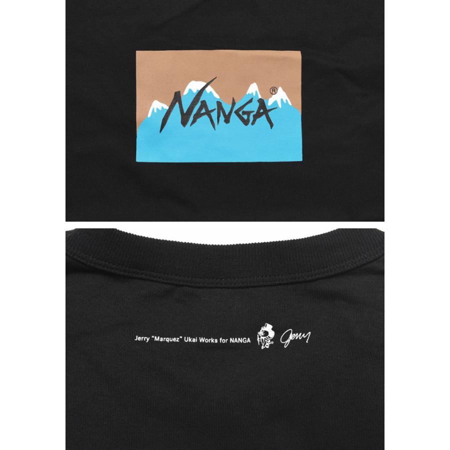 NANGA ナンガ × JERRY UKAI ジェリーウカイ 30周年コラボTシャツ エコハイブリッド ナンガロゴティー ルーズフィット NW2411-1G805-C - 画像 (4)