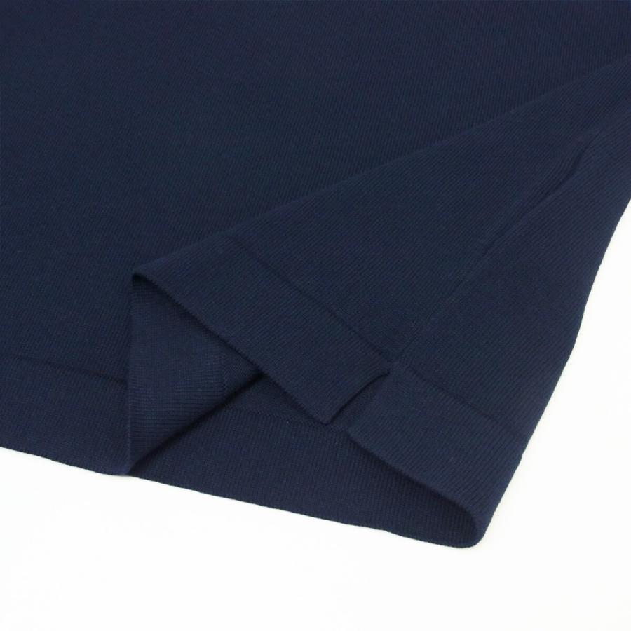 Gran Sasso グランサッソ モックネック ニット GRAN SASSO 半袖 12ゲージ コットン ニットT ニットカットソー ハイゲージ 58109 18120 ネイビー 国内正規品 - 画像 (5)