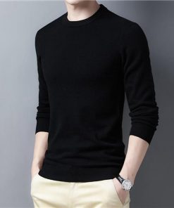 ニット 長袖ニット 無地 メンズ 2type クルーネック モックネック ハイネック セーター 重ね着 きれいめ 着こなし2023