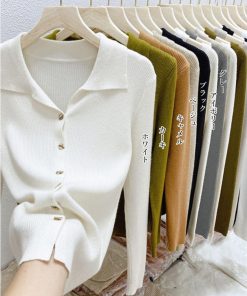 miniministore 秋冬ニットトップス レディースニットポロ【ゆうパケット】