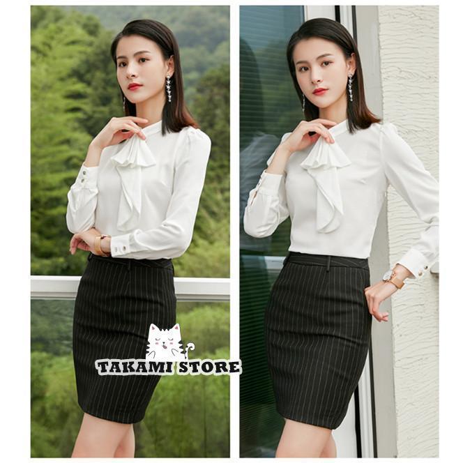 スーツスカート ペンシルスカート ストライプ柄 レディース 通勤 OL フォーマル ビジネス 膝上 エレガント リクルート オフィス 大きいサイズ - 画像 (5)