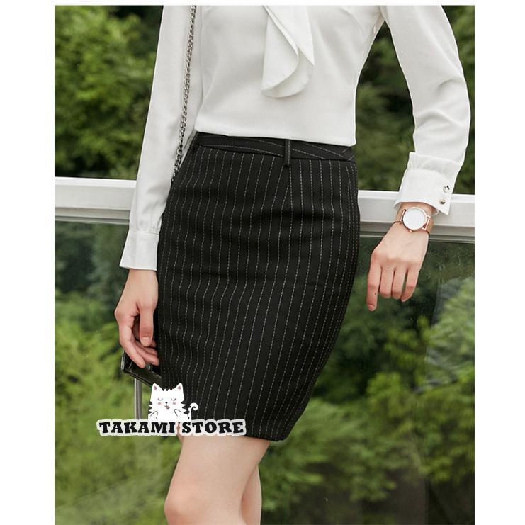スーツスカート ペンシルスカート ストライプ柄 レディース 通勤 OL フォーマル ビジネス 膝上 エレガント リクルート オフィス 大きいサイズ - 画像 (9)