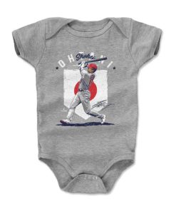 MLB 大谷翔平 エンゼルス ロンパース トドラー ベビー Los Angeles A Country Flag WHT 500Level ヘザーグレー