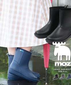 moz モズ レインブーツ レディース ショート 長靴 おしゃれ 雨靴 女性 防水 歩きやすい レインシューズ ブーツ 通勤 通学 ガーデニング 靴 かわいい 黒