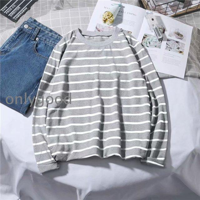 Tシャツ カットソー 長袖 メンズ トップス ラウンドネック ボーダー プルオーバー シンプル カジュアル 着回し 定番 大きいサイズあり 男性用 ラ - 画像 (4)