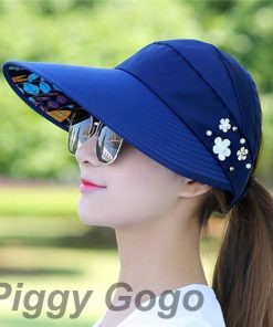 春夏サンバイザー 帽子 レディース 折りたたみ 7カラー 花柄 サイズ調整可 紐付き 通気性 UVカット つば広 日焼け防止 アウトドア 旅行 リゾート