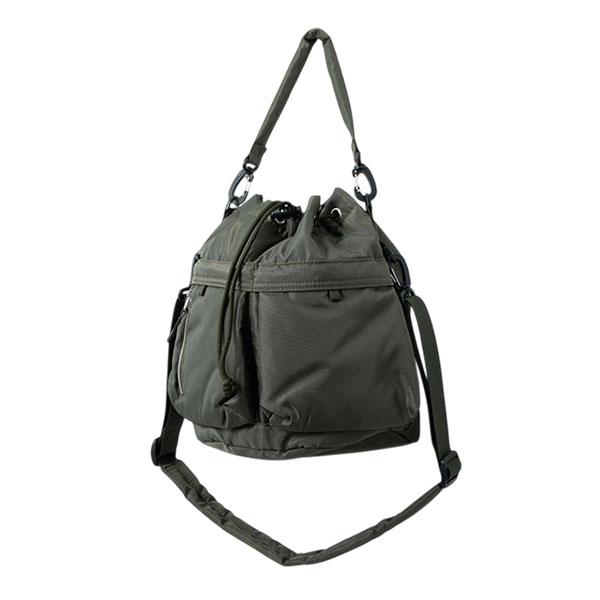 ショルダーバッグ レディース 巾着 斜め掛け おしゃれ ダブルポケット 軽量 a5 ペットボトル 2way トートバッグ 小さめ 自立 - 画像 (4)