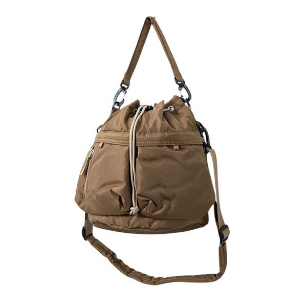 ショルダーバッグ レディース 巾着 斜め掛け おしゃれ ダブルポケット 軽量 a5 ペットボトル 2way トートバッグ 小さめ 自立 - 画像 (5)