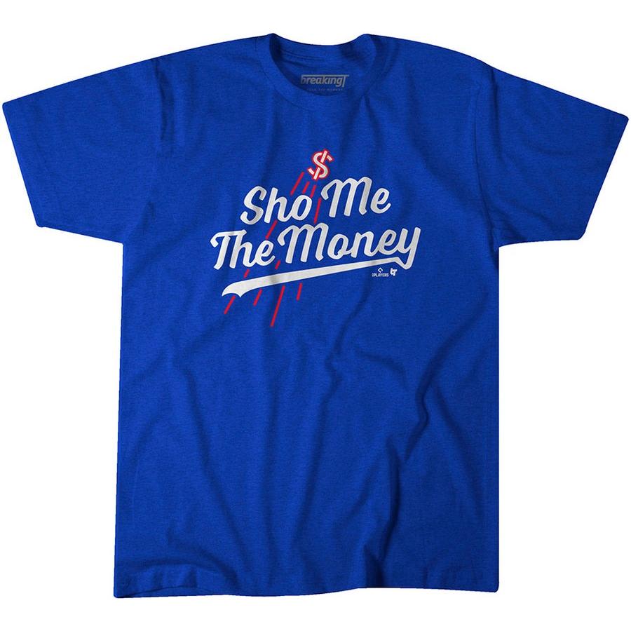 【海外限定版】MLB 大谷翔平 ドジャース Tシャツ SHO ME THE MONEY T-Shirt BreakingT ロイヤル