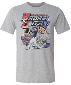 MLB 大谷翔平 ドジャース Tシャツ 【New Model】 50/50達成記念 Club Vintage WHT T-Shirt 500Level ヘザーグレー