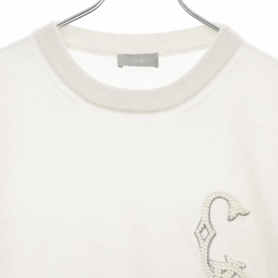 Dior ディオール 23AW パールCDロゴカシミヤニットセーター ベージュ 343M640AT721 - 画像 (2)