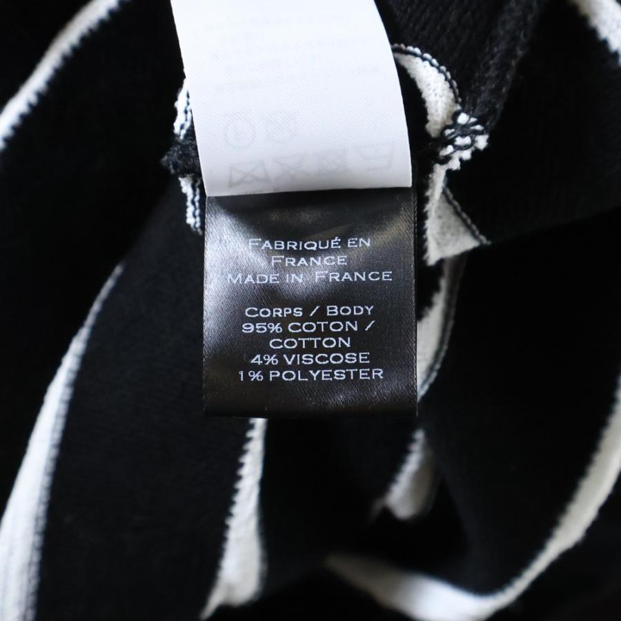 BALMAIN バルマン ショルダーボタン ボーダー 長袖ニットセーター ブラック/ホワイト S8H6176M209 - 画像 (6)